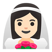 Émoji 👰🏻‍♀️ Femme au voile: Peau Claire sur Google Android 11.0.