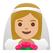 👰🏼‍♀️ Emoji Mulher de véu: Pele Morena Clara na Google Android 11.0.
