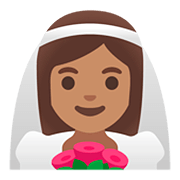 👰🏽‍♀️ Emoji Mujer Con Velo: Tono De Piel Medio en Google Android 11.0.
