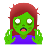 Emoji 🧟‍♀️ Zombie Donna su Google Android 11.0.
