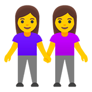 Emoji 👭 Due Donne Che Si Tengono Per Mano su Google Android 11.0.