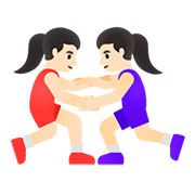 🤼🏻‍♀️ Emoji Mulheres Lutando, Pele Clara na Google Android 11.0.