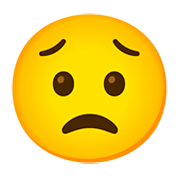 😟 Emoji Rosto Preocupado na Google Android 11.0.