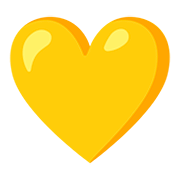 💛 Emoji Coração Amarelo na Google Android 11.0.