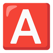 🅰️ Emoji Großbuchstabe A in rotem Quadrat Google Android 12.0.