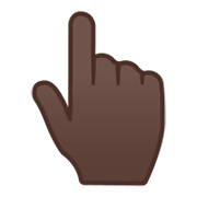 👆🏿 Emoji nach oben weisender Zeigefinger von hinten: dunkle Hautfarbe Google Android 12.0.