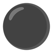 Émoji ⚫ Disque Noir sur Google Android 12.0.