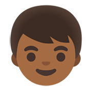 👦🏾 Emoji Niño: Tono De Piel Oscuro Medio en Google Android 12.0.