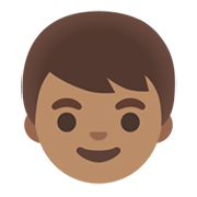 Émoji 👦🏽 Garçon : Peau Légèrement Mate sur Google Android 12.0.
