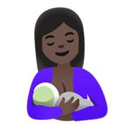 🤱🏿 Emoji Stillen: dunkle Hautfarbe Google Android 12.0.