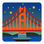 🌉 Emoji Brücke vor Nachthimmel Google Android 12.0.