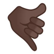 🤙🏿 Emoji ruf-mich-an-Handzeichen: dunkle Hautfarbe Google Android 12.0.