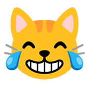 Emoji 😹 Gatto Con Lacrime Di Gioia su Google Android 12.0.