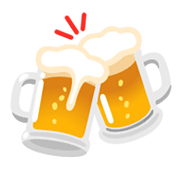 🍻 Emoji Jarras De Cerveza Brindando en Google Android 12.0.