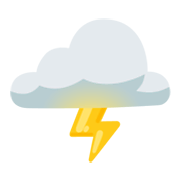 🌩️ Emoji Wolke mit Blitz Google Android 12.0.