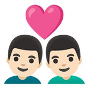👨🏻‍❤️‍👨🏻 Emoji Pareja Enamorada - Hombre: Tono De Piel Claro, Hombre: Tono De Piel Claro en Google Android 12.0.
