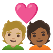 🧑🏼‍❤️‍🧑🏾 Emoji Liebespaar: Person, Person, mittelhelle Hautfarbe, mitteldunkle Hautfarbe Google Android 12.0.