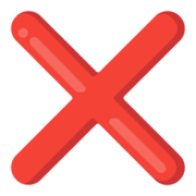 Emoji ❌ Croce su Google Android 12.0.