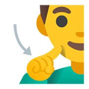 Emoji 🧏‍♂️ Uomo Con Problemi Di Udito su Google Android 12.0.