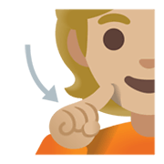 Emoji 🧏🏼 Persona Con Problemi Di Udito: Carnagione Abbastanza Chiara su Google Android 12.0.