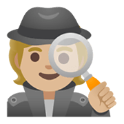 Emoji 🕵🏼 Detective: Carnagione Abbastanza Chiara su Google Android 12.0.
