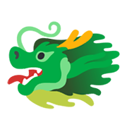 Emoji 🐲 Testa Di Drago su Google Android 12.0.