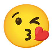 😘 Emoji Rosto Mandando Um Beijo na Google Android 12.0.
