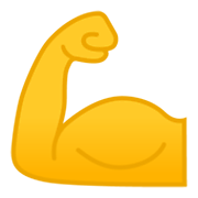 💪 Emoji Bíceps Flexionado en Google Android 12.0.