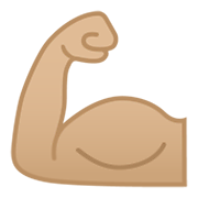Émoji 💪🏼 Biceps Contracté : Peau Moyennement Claire sur Google Android 12.0.