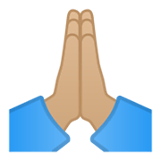 🙏🏼 Emoji Manos En Oración: Tono De Piel Claro Medio en Google Android 12.0.