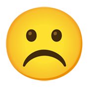 ☹️ Emoji Cara Con El Ceño Fruncido en Google Android 12.0.
