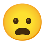 Emoji 😦 Faccina Imbronciata Con Bocca Aperta su Google Android 12.0.