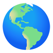 Émoji 🌎 Globe Tourné Sur Les Amériques sur Google Android 12.0.