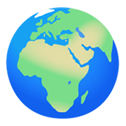 🌍 Emoji Globo Terráqueo Mostrando Europa Y África en Google Android 12.0.