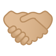 🤝🏼 Emoji Handschlag, mittelhelle Hautfarbe Google Android 12.0.
