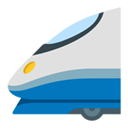 🚄 Emoji Hochgeschwindigkeitszug mit spitzer Nase Google Android 12.0.