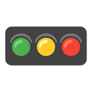 Émoji 🚥 Feu Tricolore Horizontal sur Google Android 12.0.