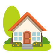 🏡 Emoji Haus mit Garten Google Android 12.0.