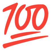 Emoji 💯 100 Punti su Google Android 12.0.