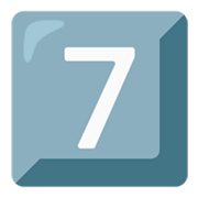 Emoji 7️⃣ Tasto: 7 su Google Android 12.0.