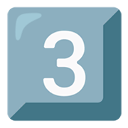 Emoji 3️⃣ Tasto: 3 su Google Android 12.0.