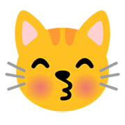 😽 Emoji küssende Katze Google Android 12.0.