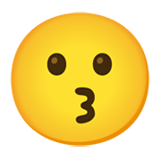 Emoji 😗 Faccina Che Bacia su Google Android 12.0.