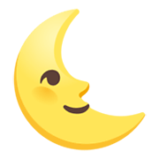 🌜 Emoji Luna De Cuarto Menguante Con Cara en Google Android 12.0.