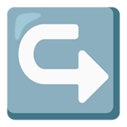 Émoji ↪️ Flèche Courbe Droite sur Google Android 12.0.
