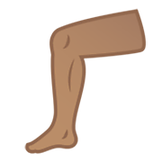🦵🏽 Emoji Bein: mittlere Hautfarbe Google Android 12.0.