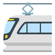 🚈 Emoji Tren Ligero en Google Android 12.0.