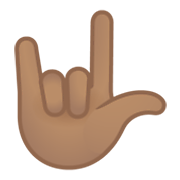 Emoji 🤟🏽 Gesto Ti Amo: Carnagione Olivastra su Google Android 12.0.
