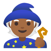 Emoji 🧙🏾 Mago: Carnagione Abbastanza Scura su Google Android 12.0.