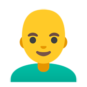 Émoji 👨‍🦲 Homme : Chauve sur Google Android 12.0.